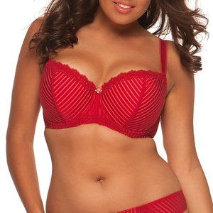 NWT RED Curvy Kate Ritzy Padded Half Cup 34HH